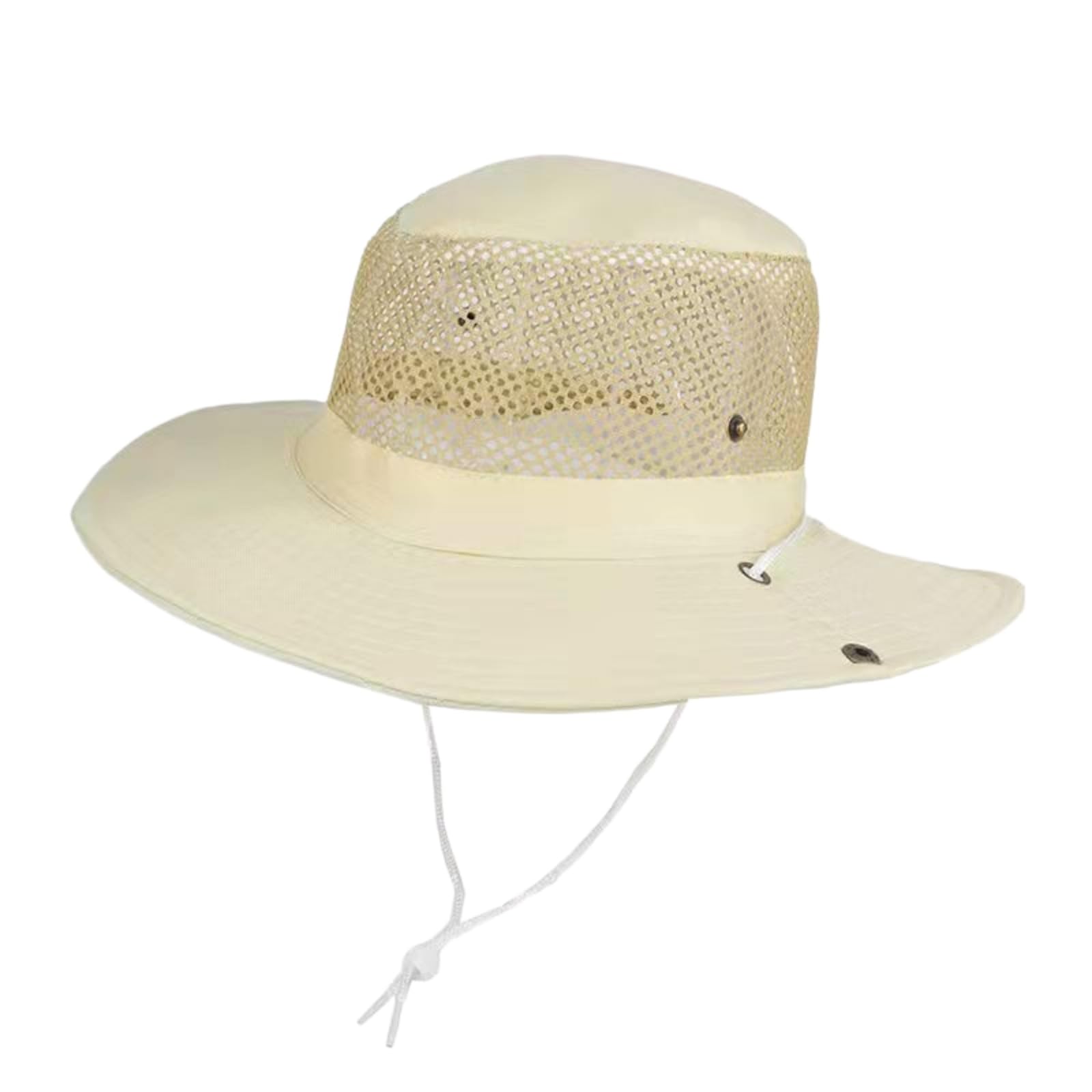 Cappellino da Baseball,Cappello Pescatore Cappello Sole Uomo All'aperto, Pesca A Maglia Leggero con Design Traspirante Secco Rapido per Escursioni-Beige