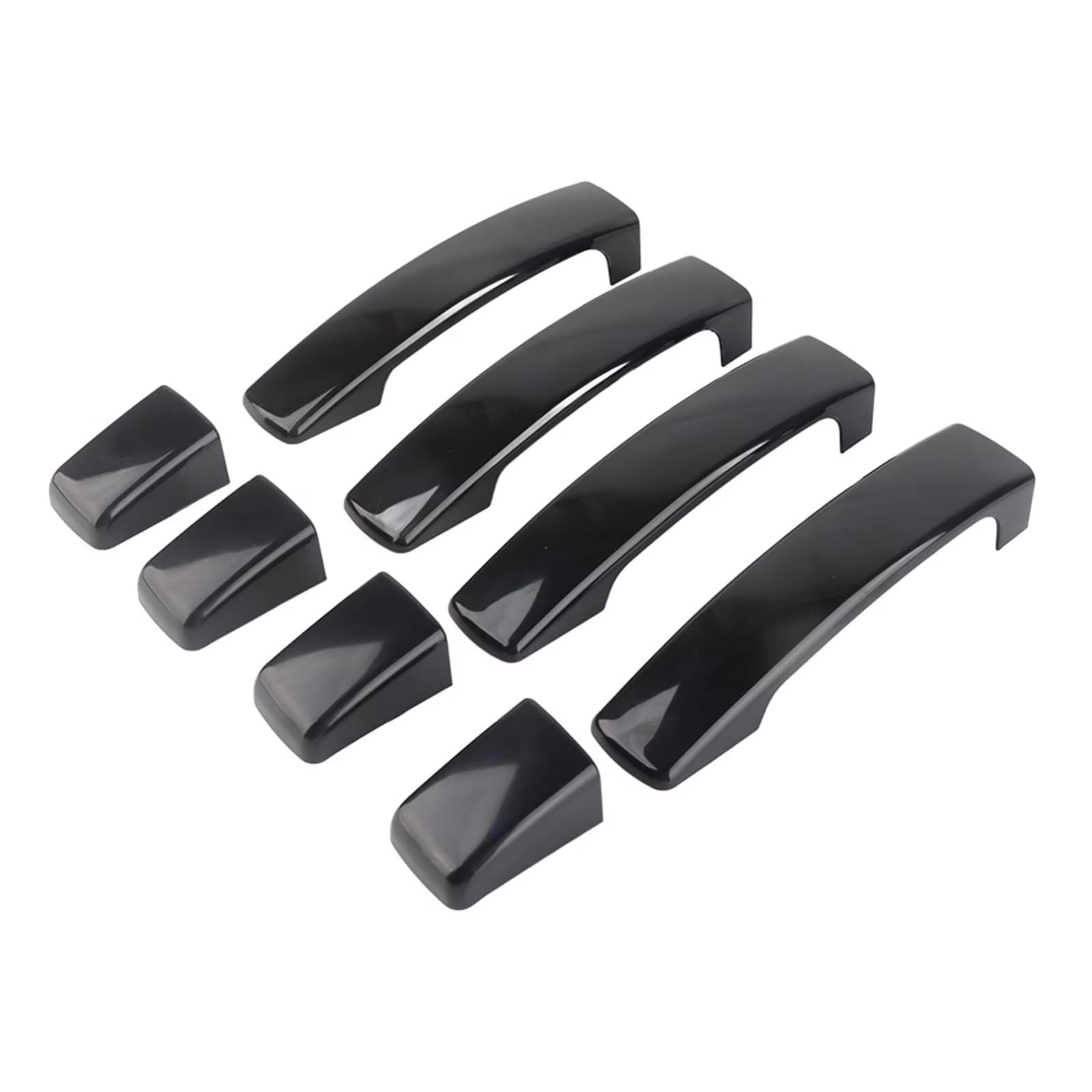 DSPOLIMV Outer Door Handle Cap Compatible with Land for Rover for Freelander for 2 L359 2006-2010 4pcs Car Glossy Black Exterior Door Handle Cover