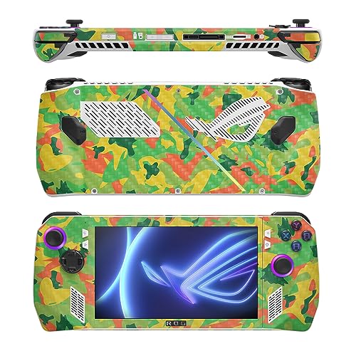 Image of MightySkins Carbon Fiber Skin Compatible with Asus ROG Ally - Spring Camouflage | Protective, Durable Textured Carbon Fiber Finish | Easy to Apply