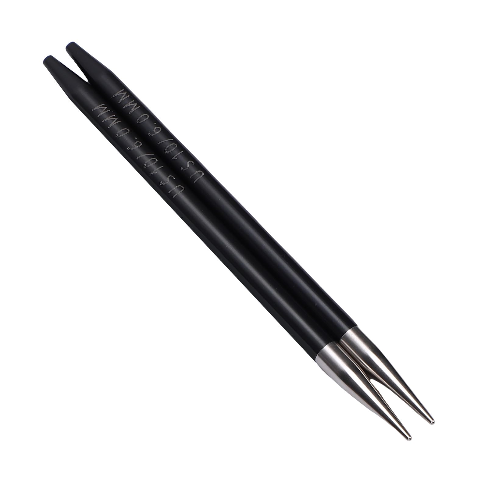 HEEPDD Set di Ferri da Maglia Intercambiabili da 30 Pezzi di Calibro Fine, Set di Ferri da Maglia, 10 Paia da 2,75 a 6,0 Mm Punte Corte in Alluminio da 12 Cm di Lunghezza e 4 Cavi per Calzini Pizzo