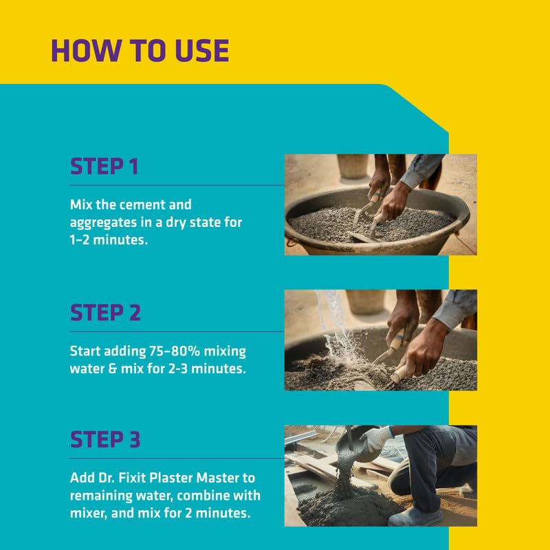 Image of Dr. Fixit Plaster Master Advanced Liquid Waterproofing Compound for Plastering, Internal | External | Ceiling, 10 Litre