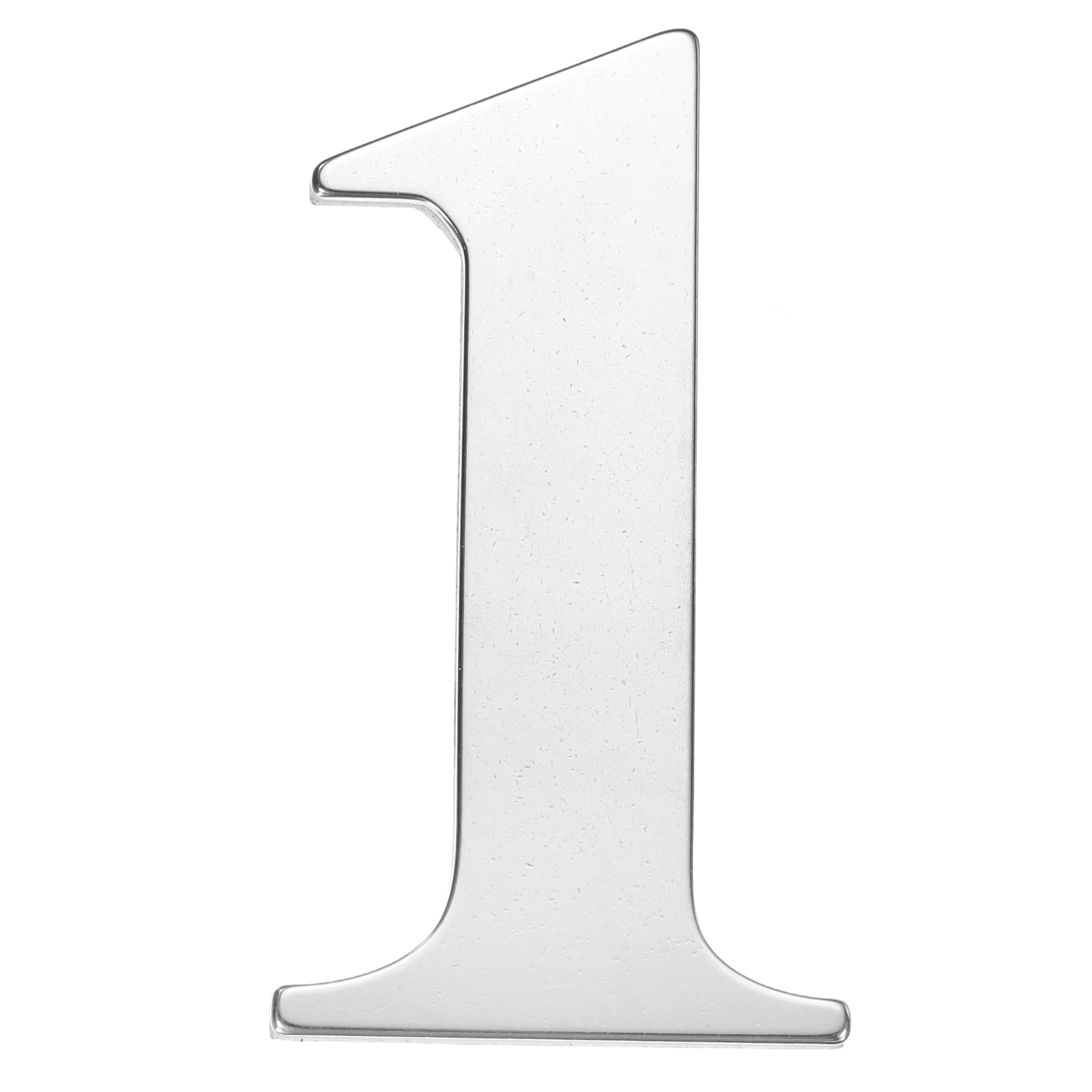 sourcing map 3 Inch House Numbers, 304 Stainless Steel Self-adhesive Mailbox Door Stickers, Outdoor Address Signs for Office Hotel Apartments, Garden (Silver 1)