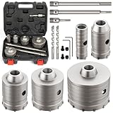 DAIMIT Kit de Trépan à Béton 16 Pièces avec 2 Mèches et Mandrin SDS Plus & Max, Ensemble d...