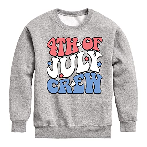 Instant Message - Fourth Of July Crew - Toddler & Youth Crewneck Fleece Sweatshirt