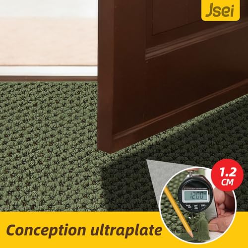 Tapis de porte lavable antidérapant vert 90x150 cm JSEI absorbant - 8