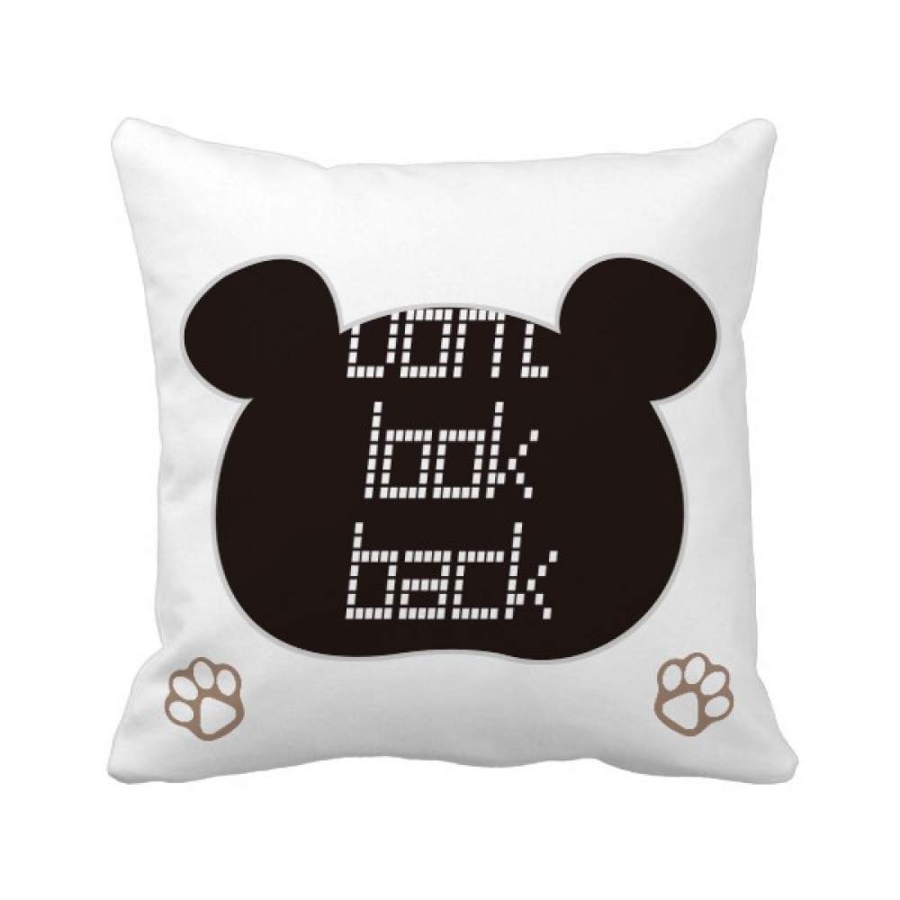 Housse de coussin Don't Look Back message motivation pour décoration de chambre