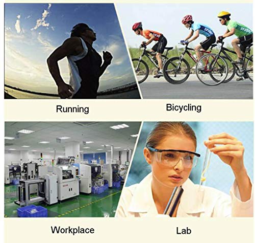Safety Glasses Goggles Eye Protection, Adjustable Protective Anti-Fog Eyewear with Side Shield, Clear Lens Wrap-Around Full Frame Spectacles for Lab, Chemical, and Workplace Safety (12 Count) - Thumbnail 5