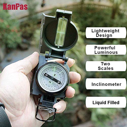 Brújula militar KanPas con inclinómetro y visor miniatura 3