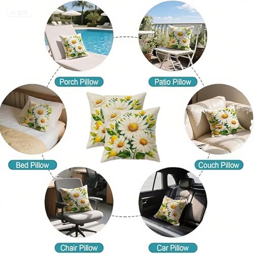 Housse coussin 60x60cm en velours jaune chic et imperméable D551