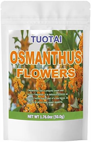 Premium Osmanthus Fragrans Flower, 1.76oz(50g), Sweet Osmanthus Flower, Edible Osmanthus for Tea, Juice and Baking Food.