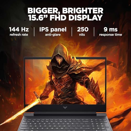 Image of HP Victus, 13th Gen Intel Core i7-13620H, 8GB NVIDIA RTX 4060 Gaming Laptop (16GB RAM, 512GB SSD) 144Hz, IPS, 15.6'' /39.6cm, FHD, Win11, Office21, Mica Silver, 2.29Kg, Enhanced Cooling, fa1276TX
