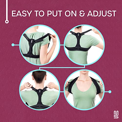 Modetro Posture Corrector For Women And Men Adjustable Upper Back Brace Spine Support Neck Shoulder Back Pain Relief Physical Therapy Posture Brace (Medium) #TOP3