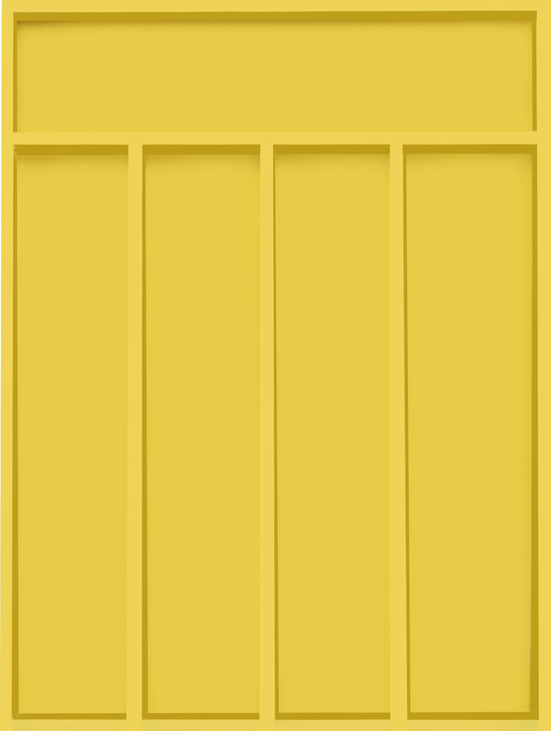 Utopia Kitchen Silverware Organizer, Bamboo Utensil Drawer Organizer for Cutlery, Utensils & Flatware (5 Compartment, Yellow) Pack of 1