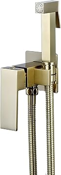 Handheld Bidet Sprayer For Toilet, Brass Bathroom Cloth Diaper Sprayer Set With Cold And Hot Water, Multifunction Wall Mounted Toilet Bidet Sprayer Kit For Feminine Hygie