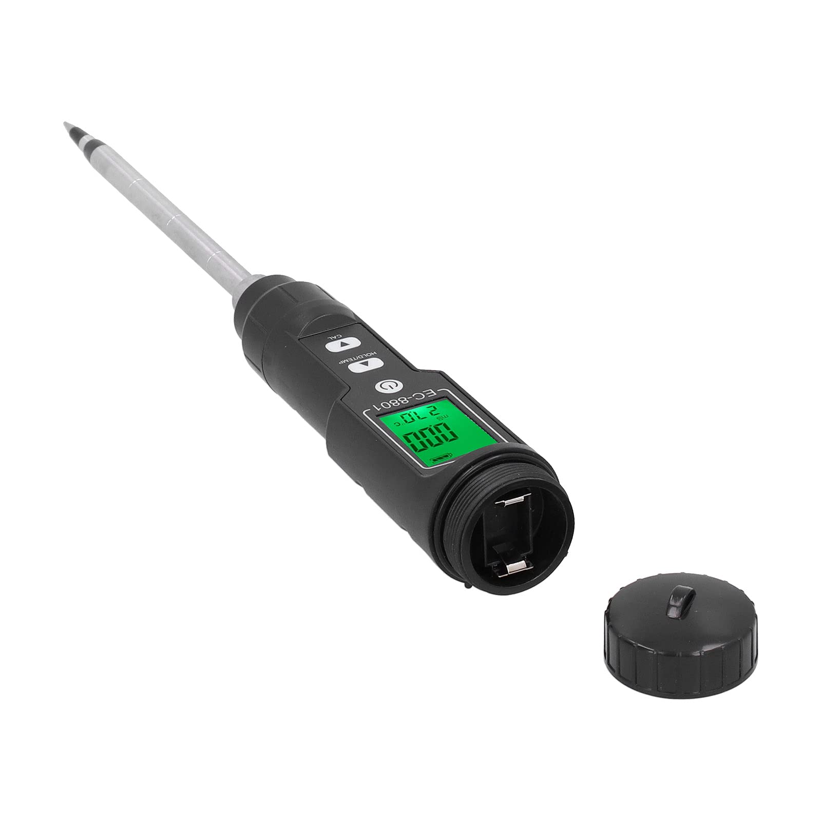 HEEPDD Detector de Suelo 0 a 176F para Plantación de Invernadero y Uso en Laboratorio Termómetro de Suelo Medidor EC Impermeable ABS Nan Jardinería