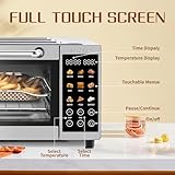 SEEDEEM 9-in-1 Air Fryer Oven, 16-Quart Countertop Convection Oven with Toaster, Broil, Pizza, Toaster Oven & Dehydrator, Large Capacity Kitchen Appliance in Pink, Silver, Black