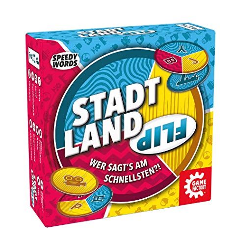 Stadt Land Flip das superschnelle Wortspiel für Freunde und Familie Spiel für Kinder ab 8 Jahren Reisespiel in der praktischen Kartonbox Speedy Words