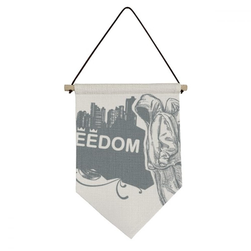 Drapeau en toile ange de la liberté hip-hop pour relooker un mur vide