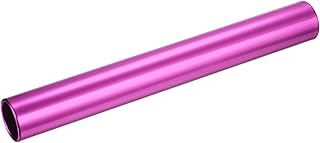 Relay Track Baton - Smooth Aluminum Alloy Hollow Tube, Apply to Team Building/Relay Races (1.5" x 11.8", Pink)