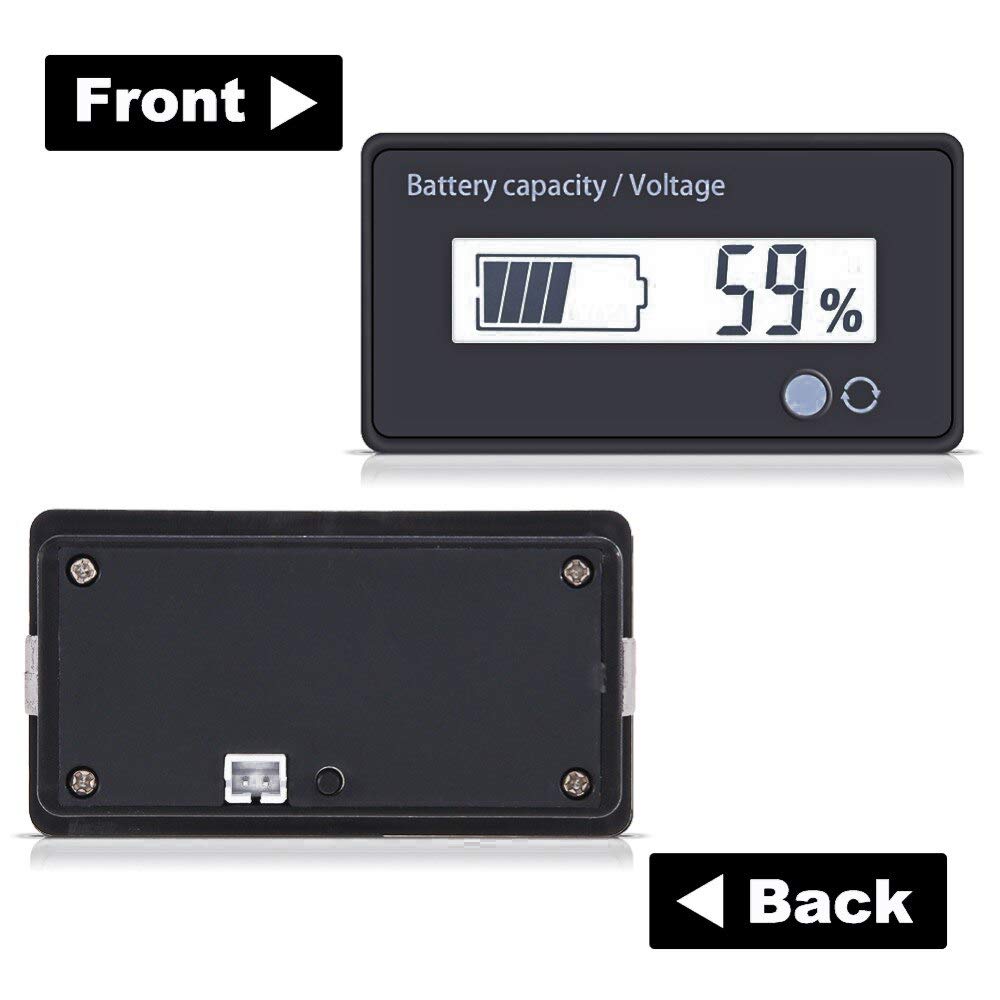 Amazon.co.jp: バッテリー電圧計 残量計 バッテリーチェッカー