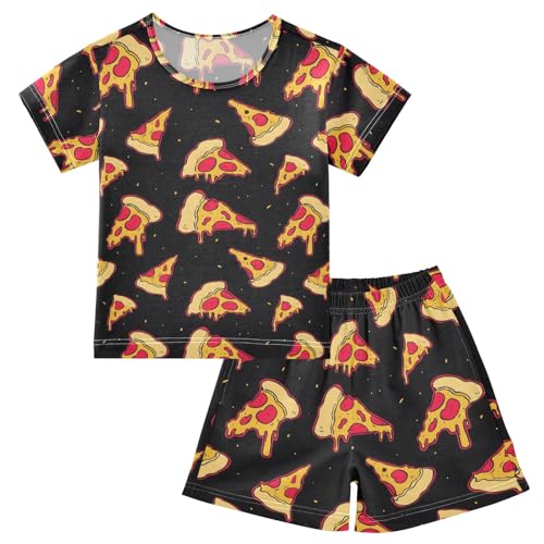 Pizza Patterns Summer Cute Pajama Sets, Short Sets for Daily Wears and Sleep Wears
