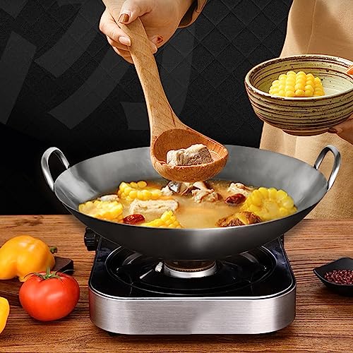 Wok de acero inoxidable mango doble 46 cm miniatura 6