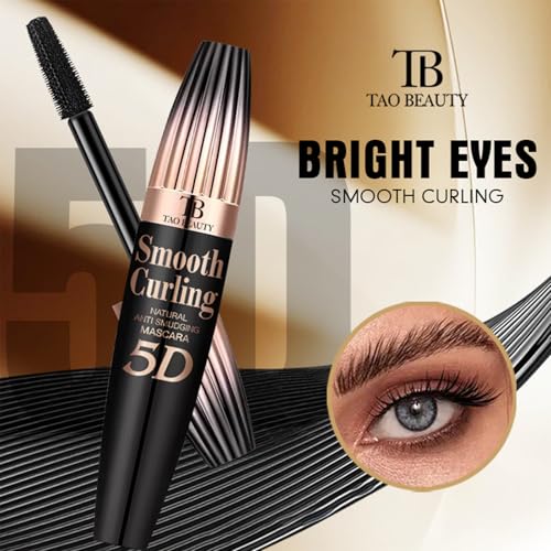 Image of 5D Fiber Mascara for Lengthening & Volumizing, Waterproof Smudge-Proof Mascara Buildable for Dramatic False Lash Effect, Clump-Free & Flake-Free