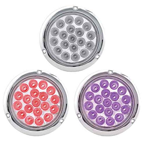 Trux AccessoriesTLED-4XRPF 4" Dual Revolution Flangemount Red/Purple LED