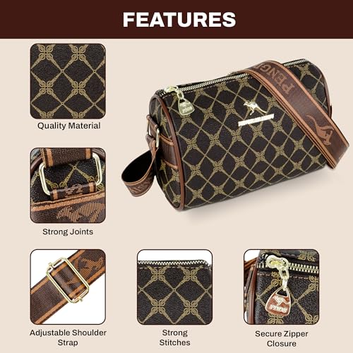 Image of Storite Women's Crossbody Sling Bag | Faux Leather | Zipper Closure | Adjustable Strap