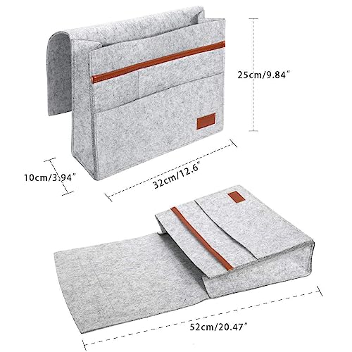 Bed Storage Pocket, Bedside Organiserr, Bed Bag for Hanging Non-slip Storage Bag, Made of Thick Felt - Image 3