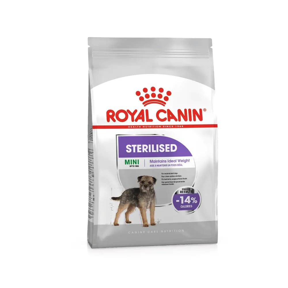ROYAL CANIN Mini Sterilised | 1kg | Alimento Completo para Perros pequeños | para Perros Adultos y esterilizados con Tendencia al Aumento de Peso | Alimento seco