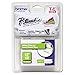 Produktbild Brother Original P-touch Schriftband TZe-MQG35 12 mm, weiß auf matt-apfelgrün (u.a. für Brother P-touch PT-H100LB/R, -H105, -E100/VP, -D200/BW/VP, -D210/VP)