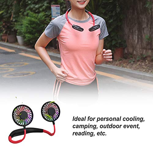 Andoer Ventilador de resfriamento portátil pendurado no pescoço Ventiladores preguiçosos com fita pa