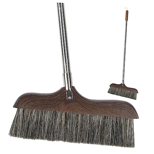 FOMIYES Heavy Duty Floor Kitchen Brooms Broom Dustpan Long Handle Push Broom for Indoor Outdoor Use