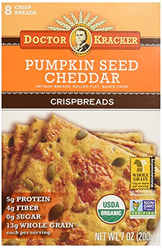 Doctor Kracker Organic Pumpkin Seed Cheddar Crispbread, 7 oz
