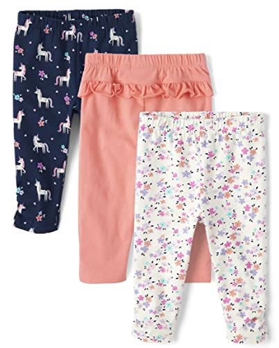 Image of The Children's Place Baby-Girls Legging Pants 3-Pack