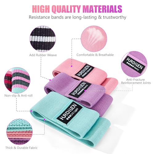 Resistance Bands for Working Out, Exercise Workout Bands for Women & Men, 3 Levels Elastic Stretch Bands for Exercise with Carry Bag for Physical Therapy, Home Fitness, Strength Training, Yoga - Image 5