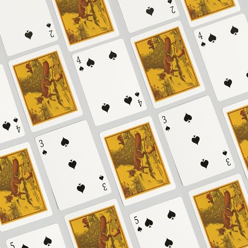 Baraja de póker vintage con 52 cartas de vista de zorro rojo miniatura 4