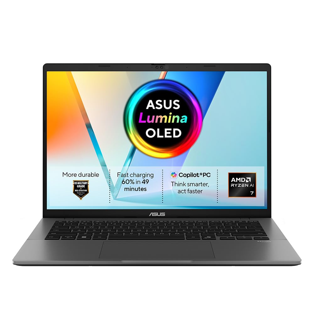 ASUS Vivobook 16 M1607KA laptop | 16.0-inch 16:10 WUXGA screen | Copilot+ PC | AMD Ryzen AI 7 350 | 16GB RAM | 1TB PCIe SSD | Windows 11 Home — view 9