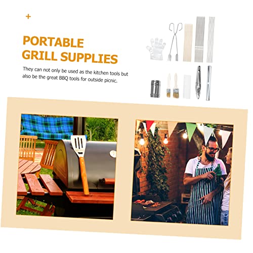 Kit de 10 piezas para barbacoa en acero inoxidable miniatura 3