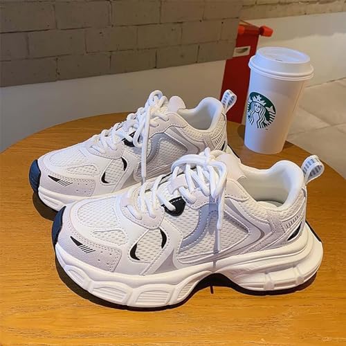 TERBOFIN Women's Mesh Breathable Running Tennis Shoes Platform Fashion Casual Sneakers Daddy Shoes Non Slip Gym Workout Walking Shoes for Girls3