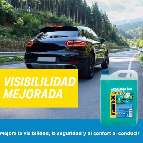 Rain-X Líquido Limpiaparabrisas Coche Anti Mosquitos - Repele la Lluvia -5L - Imagen 7