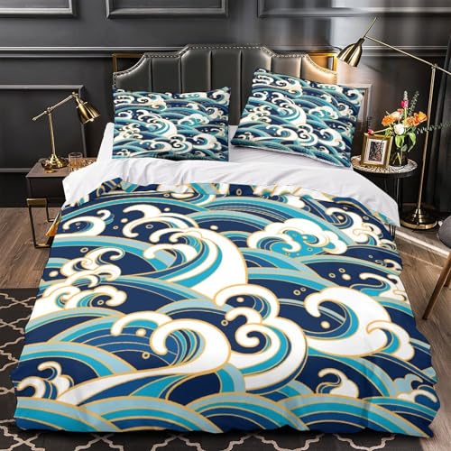 DAZBDEOCK Juego de ropa de cama de 3 piezas con diseño 3D impreso, decoración de dormitorio, cremallera oculta, ultra suave, funda de edredón duradera de calidad de hotel para adolescentes, niños y