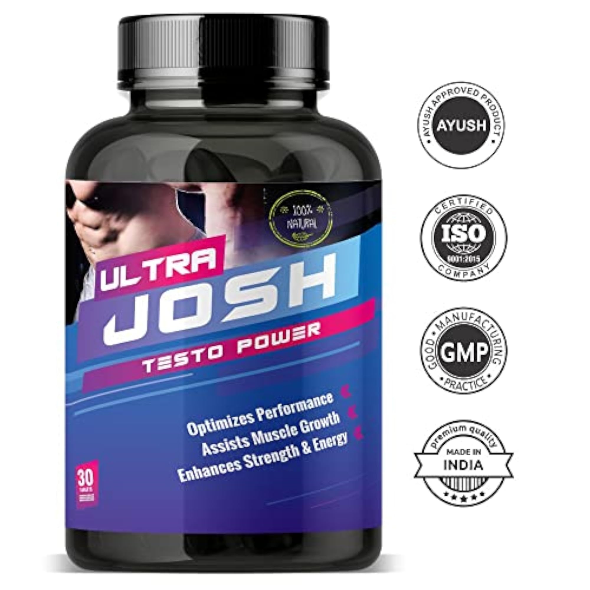 Nutrafirst Ultra Josh Tablets with Ashwagandha & Safed Musli, Performance Booster