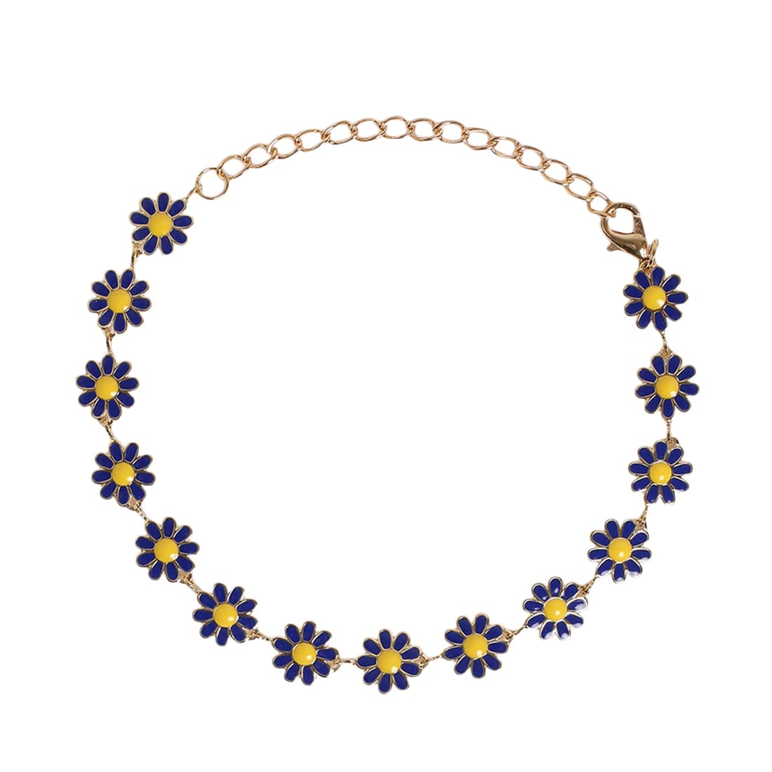 El Regalo 1 Leg Dainty Daisy Charm Chain Anklet- 1 PC Flower Beads Chain Ankle Bracelets For Girls & Women (Blue Daisy Anklet) (B0BLSPK855) Amazon Price History, Amazon Price Tracker