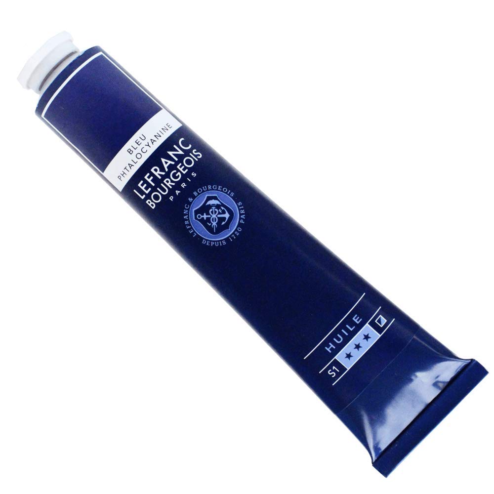 Lefranc & Bourgeois Fine Oil Smooth & Highly pigmented Oil, oil-based paint, Phthalozyaninblau, 150ml