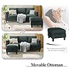 SUNLEI Convertible Sectional Couches for Living Room, L Shaped Couch with Movable Ottoman Storage, 3 Seat Small Couches for Living Room in Apartment, Linen Fabric, Dark Grey #4