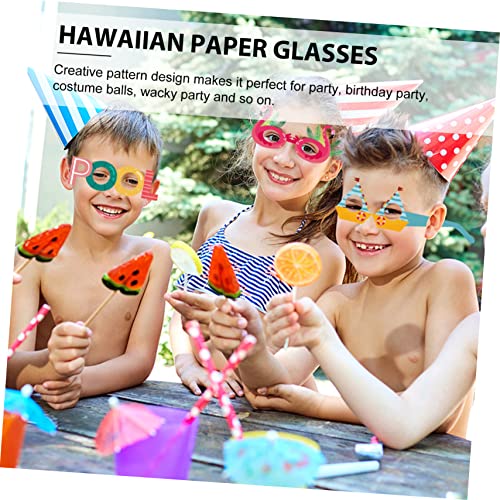 ABOOFAN 48 Peças De Óculos De Papel Havaiano Decoração Havaiana Verão Praia Havaiana