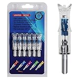 JIANZD 7.6MM LED Lighted Nocks Archery Hunting Arrow Shooting for Crossbow(.30')-6PCS...