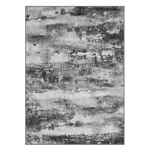 Area Rugs 8x10 for Living Room Bedroom Machine Washable Modern Abstract Soft Dark Large Rugs with Non Slip Backing, Floor Carpet for Dining Room